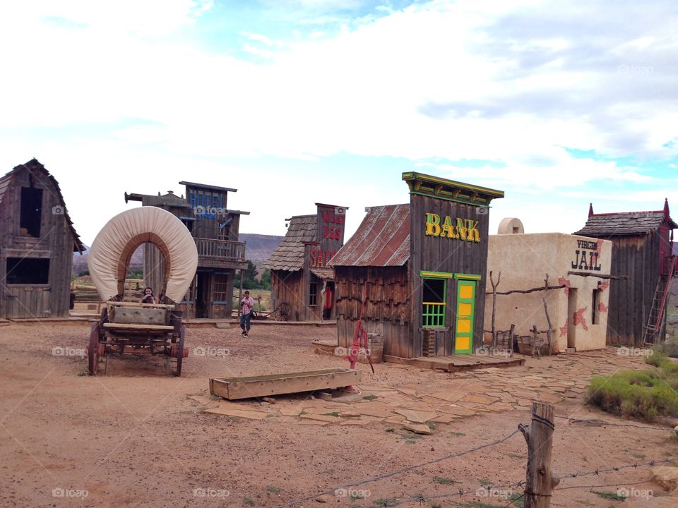 Far west atmosphere in an american Ghost town