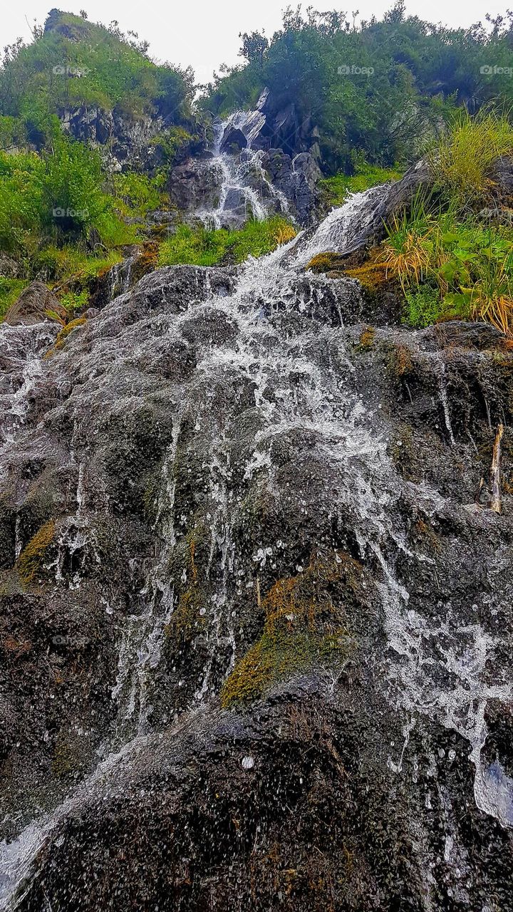 mountain waterfall