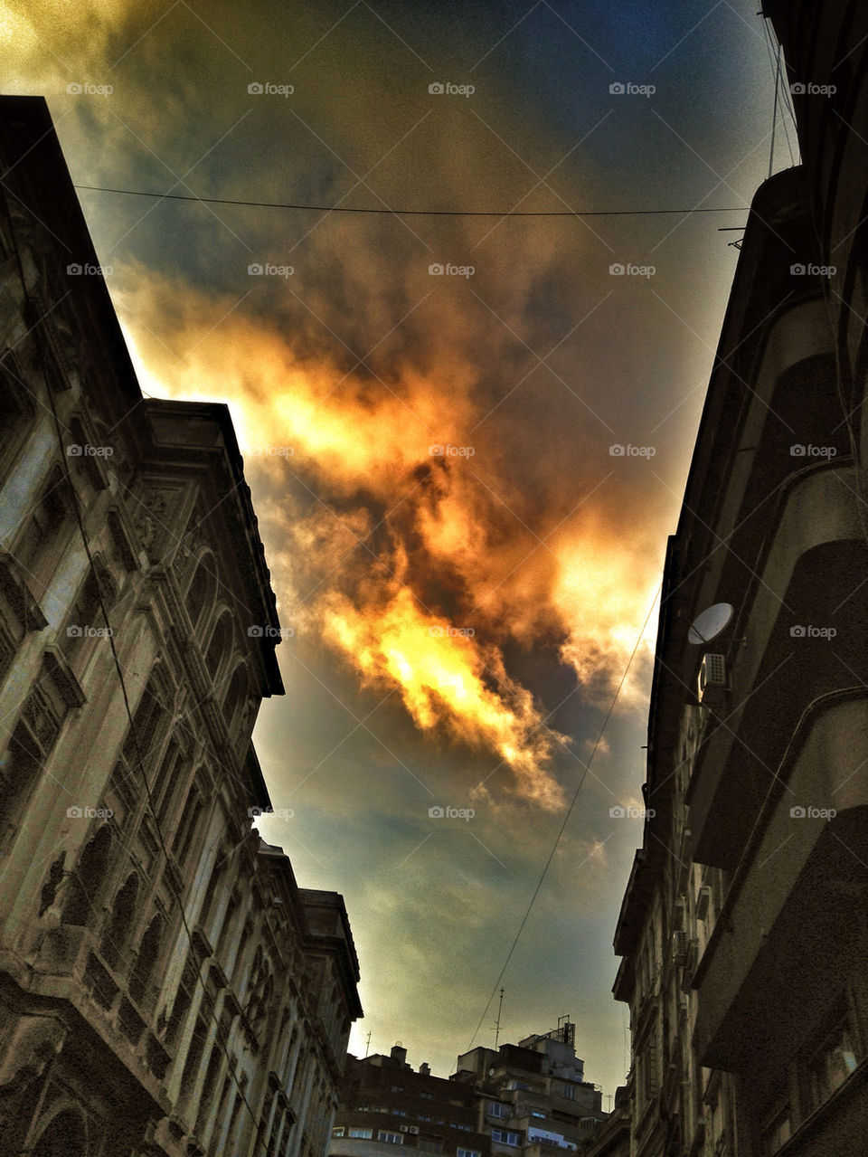 Burning sky