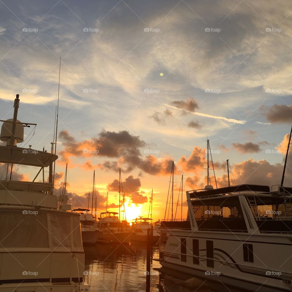 Sunset over the Marina