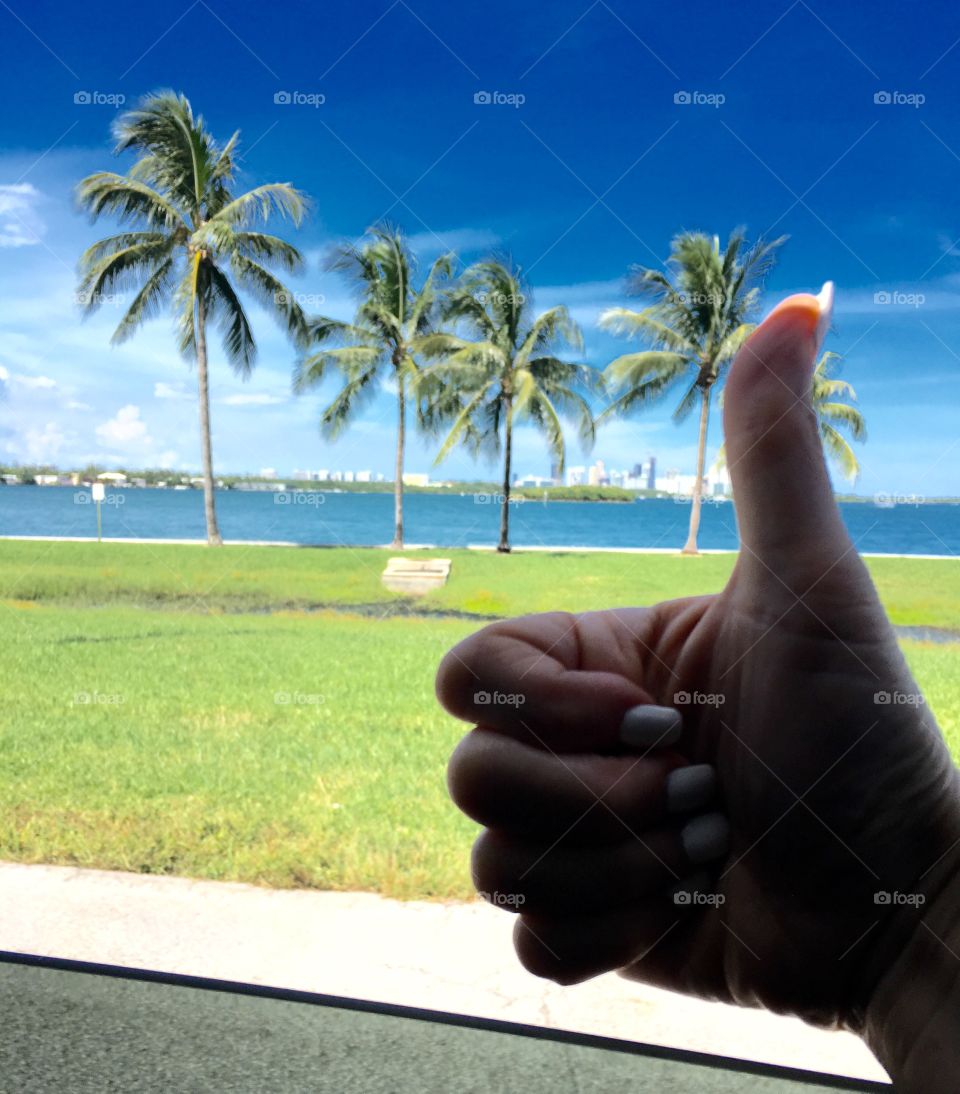 Thumbs up to miami beach