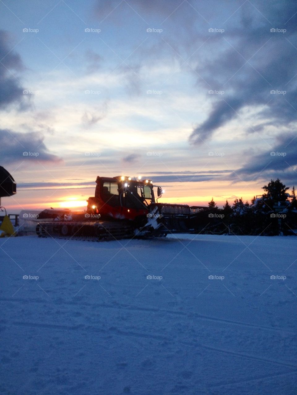 Snowcat Sunrise