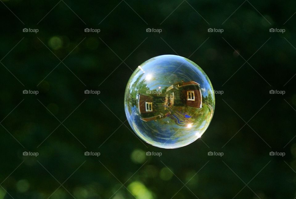 Bubble with a house