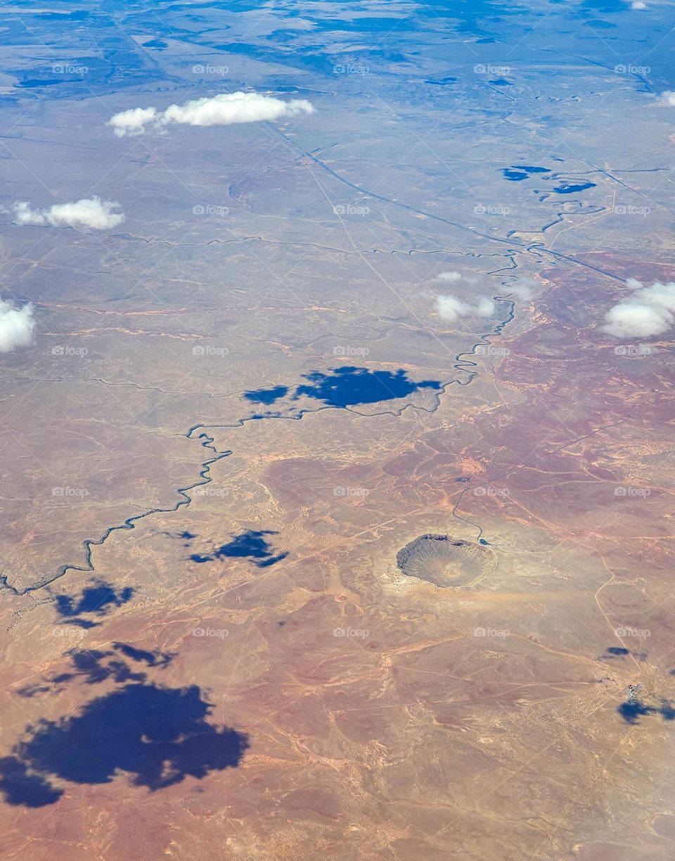 Meteor Crater in Northern Arizona is the site of a meteor impact many thousands of years ago