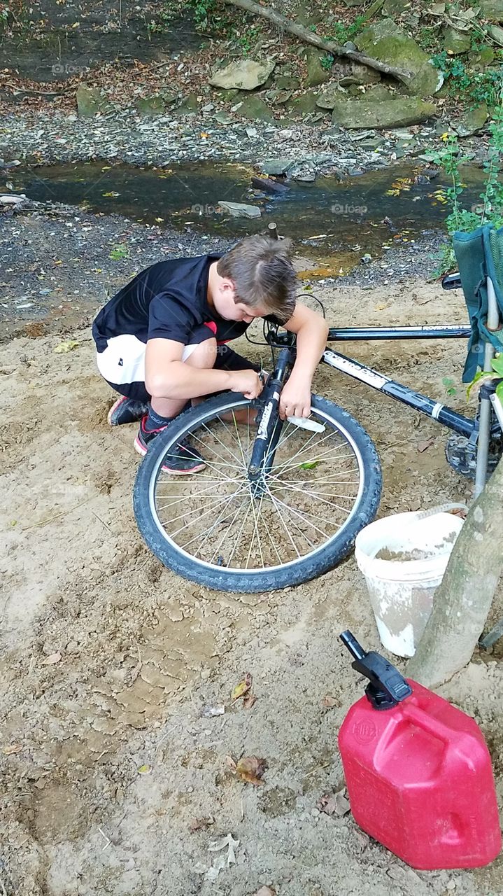 Working on Bicycle