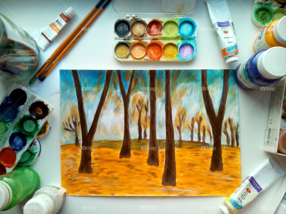 drawing autumn nature