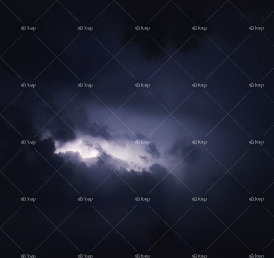 Storm in the night—taken in Ludington, Michigan 