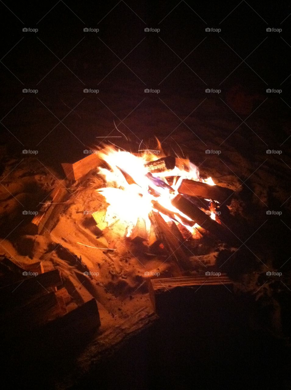 Campfire. Taken near Frankfort in Northern Michigan.