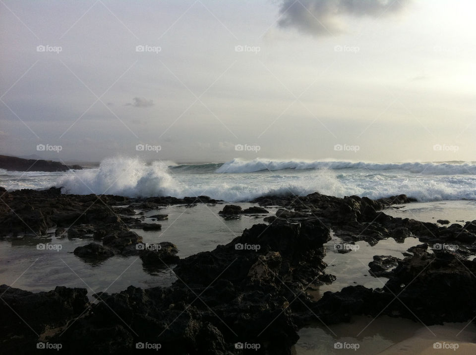 beach ocean waves surf by ninki