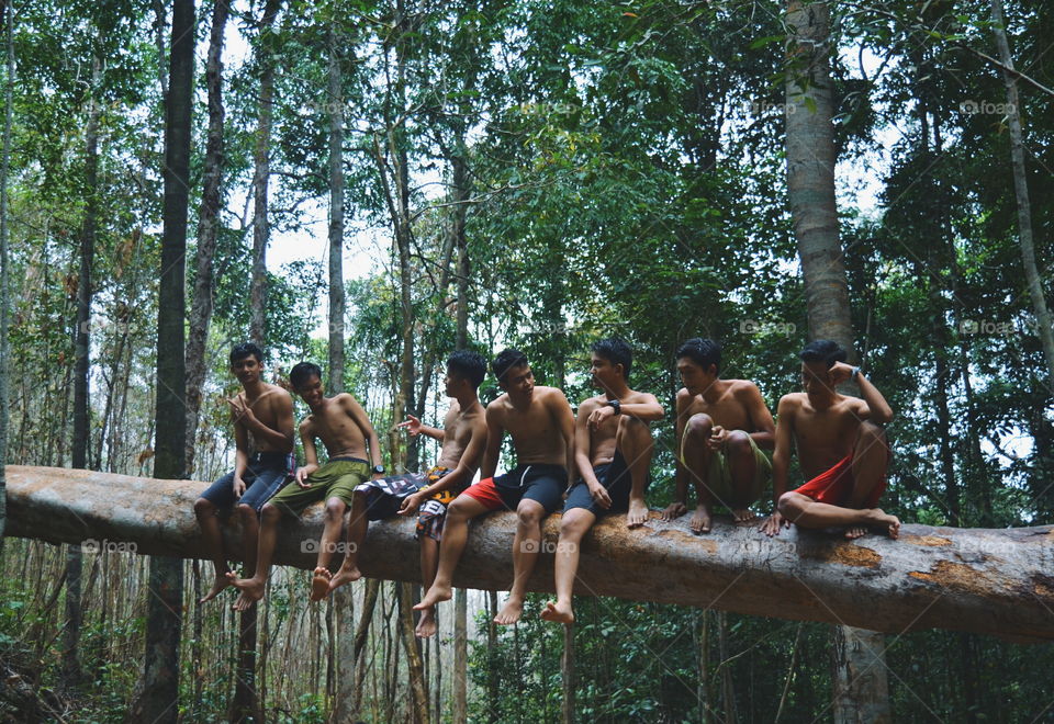 "Friends Goals" ,beautiful forest on Bangka Belitung Islands,Indonesia