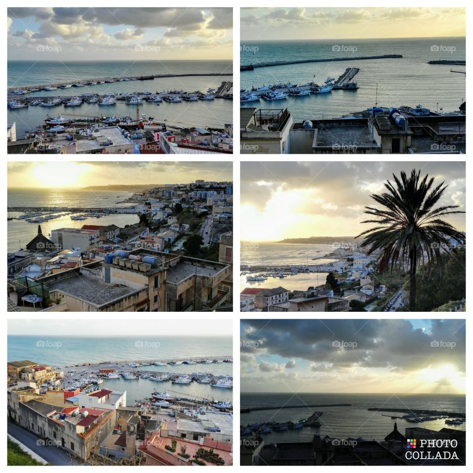 Collage : porto di Sciacca