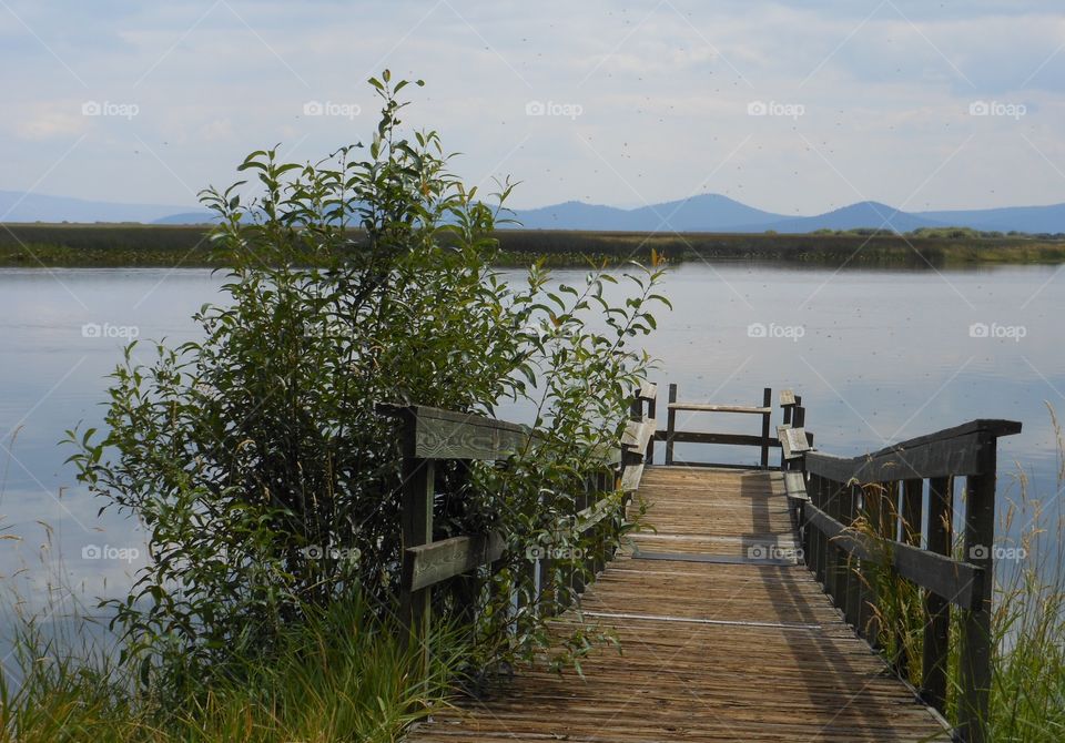 Lakeside dock. Klamath  lake Oregon 