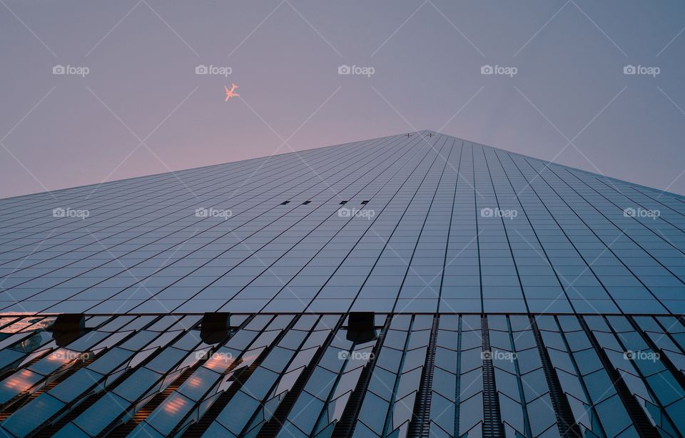 View looking up, freedom towers