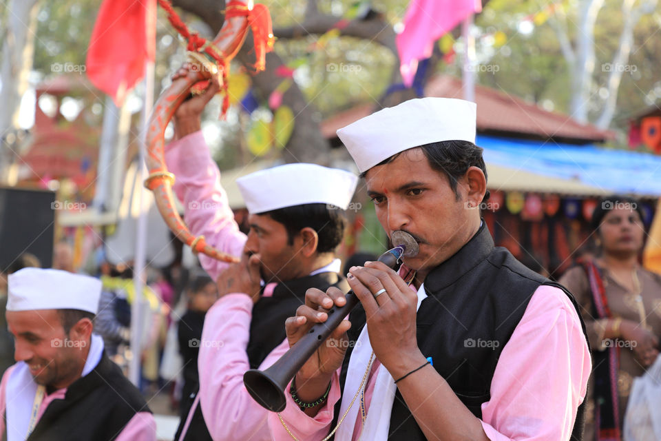 Music performers at the surajkund international crafts fair