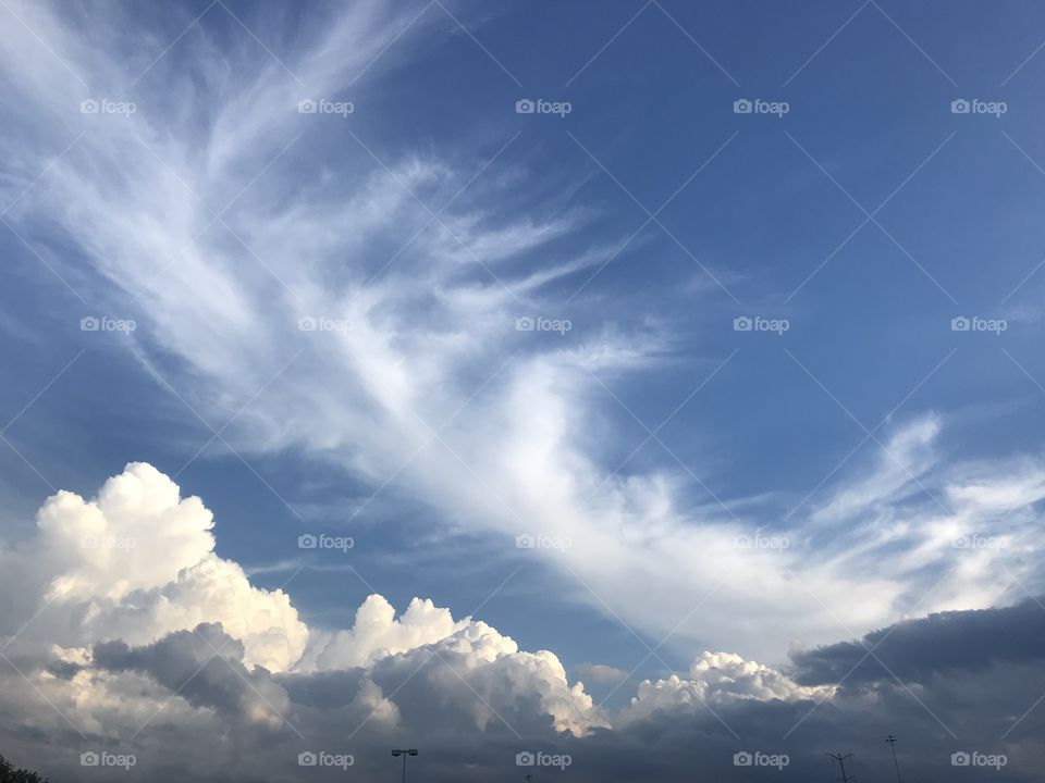 Clouds of different shapes 