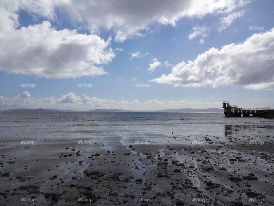 Blackrock Beach And Diving Tower, Salthill, Galway Bay, Ireland
