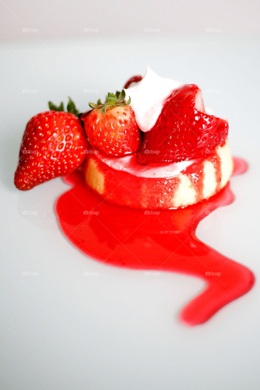 sweet strawberry dessert sauce by oraniphoto