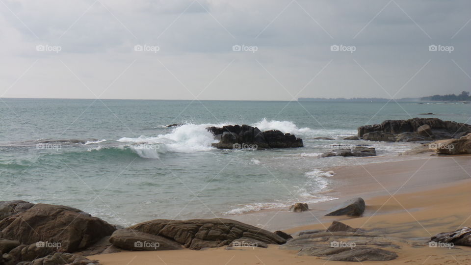stormy day at the beach