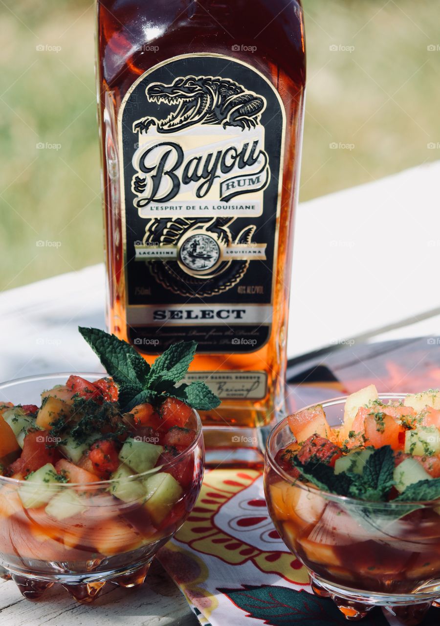 Honey-Rum Fruit Salad with Bayou Rum