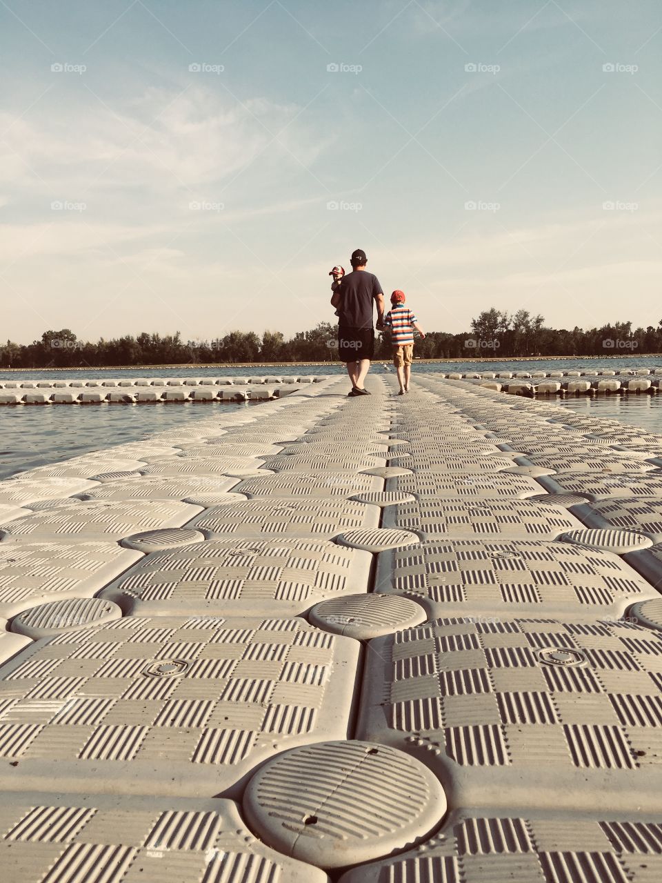 Daddy, sons and a dock 