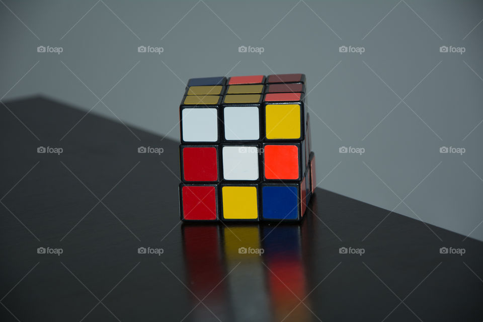 Close-up of a puzzle cube