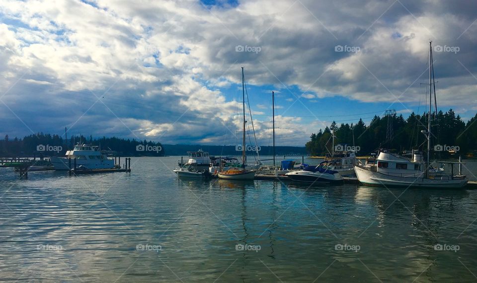 Sunset over Keyport Marina