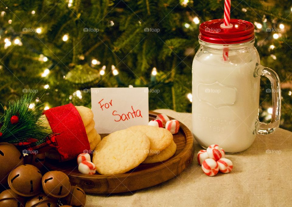 Christmas cookies and milk for Santa 