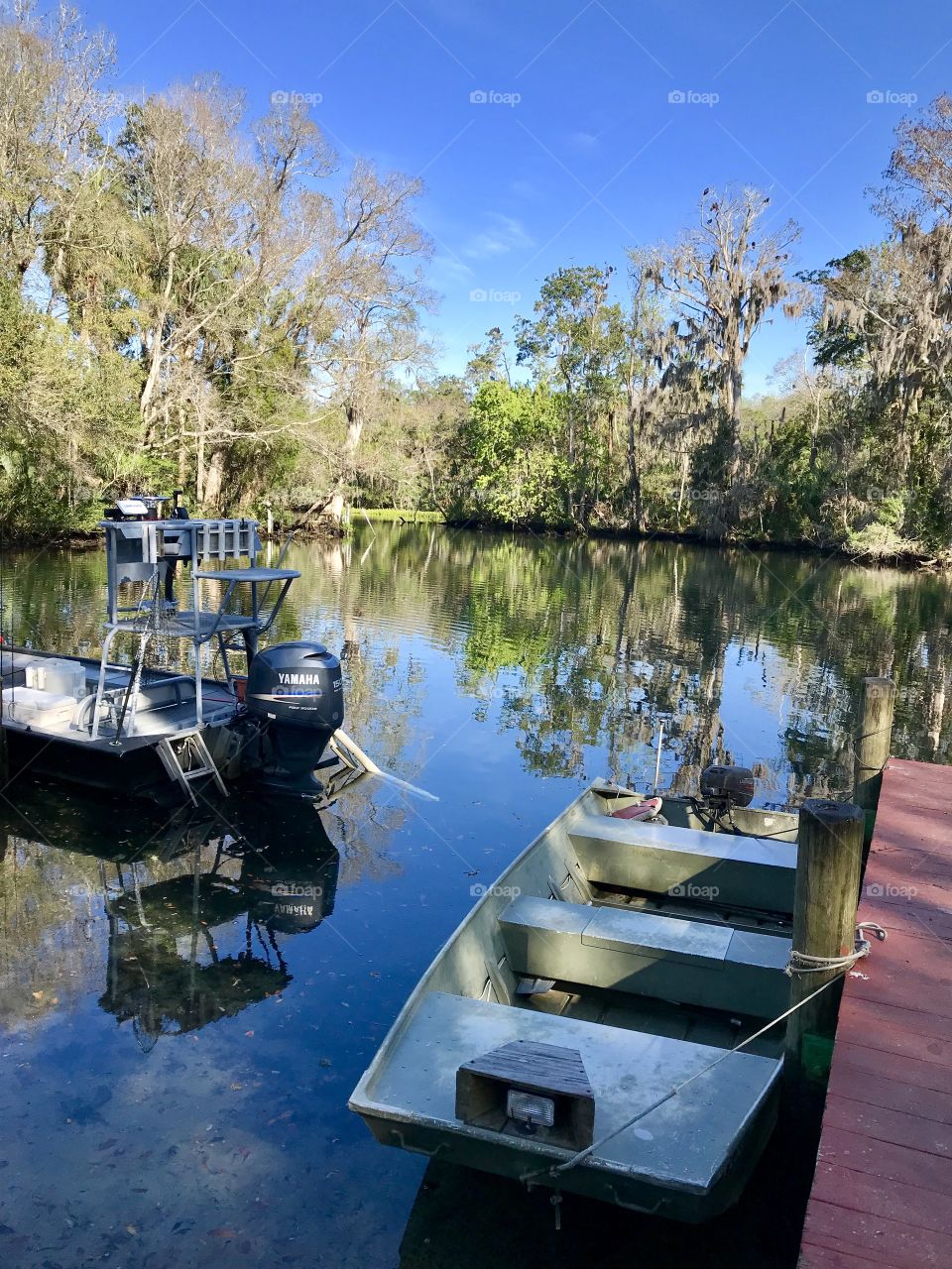 Boat launch and marina at Weeki Wachee Springs