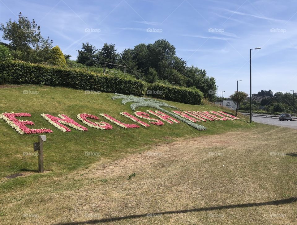 This sign is tended every year by dedicated gardeners to give visitors to South Devon a lovely warm welcome.