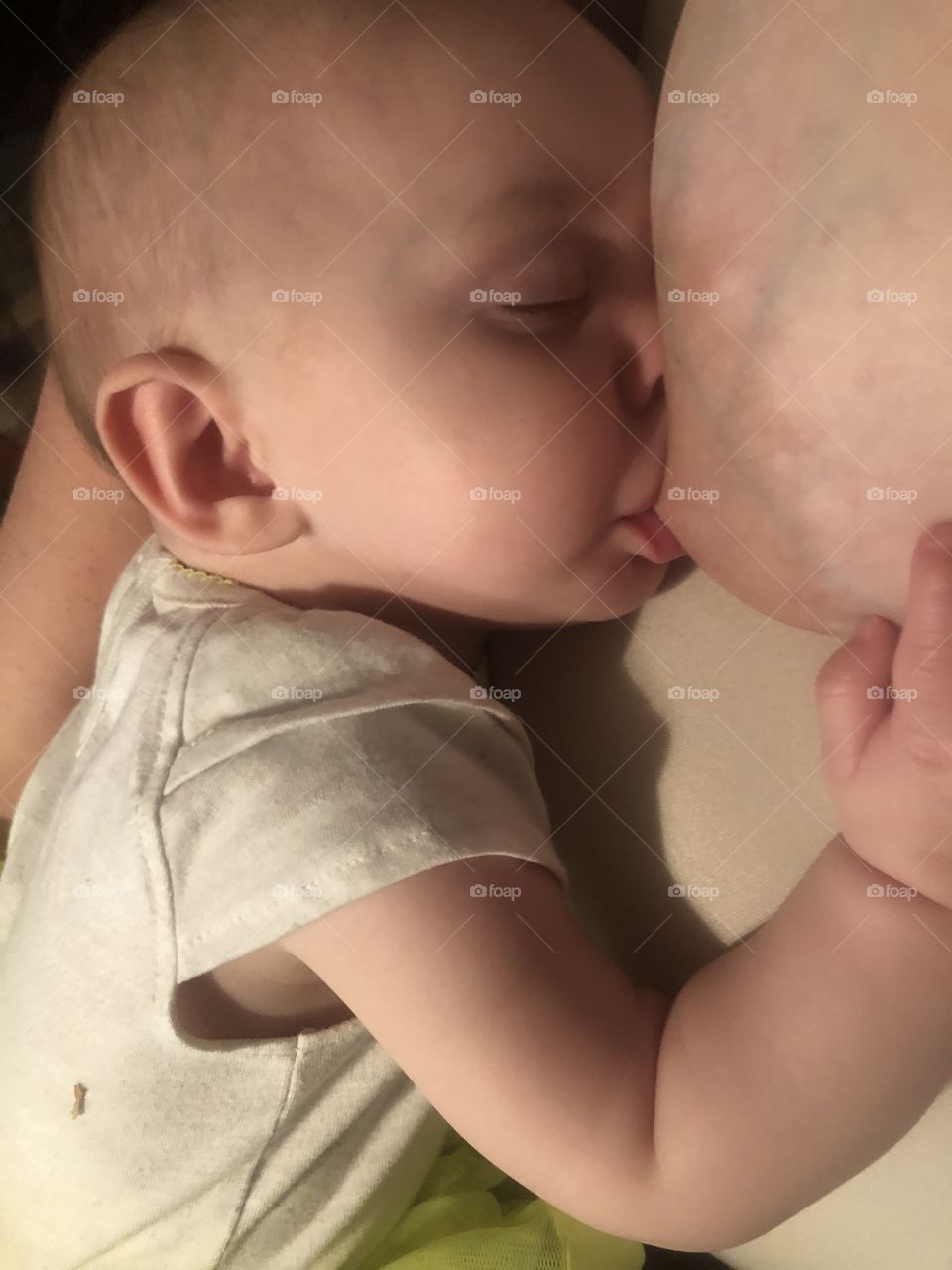 Baby nursing to sleep 