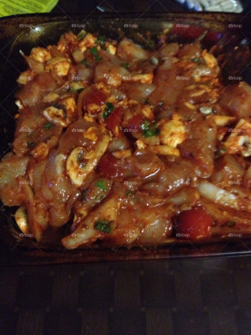 Butter chicken before oven