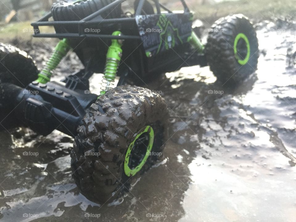 Rc car in the mud 