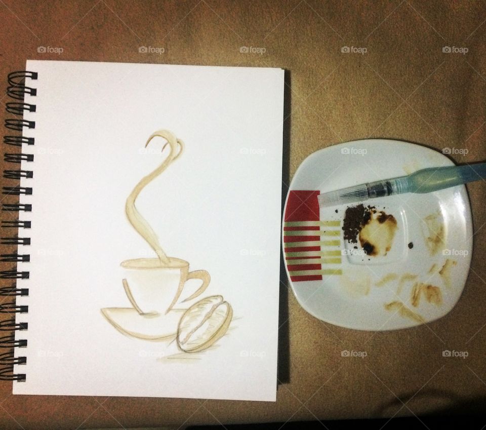 Dibujos con café 