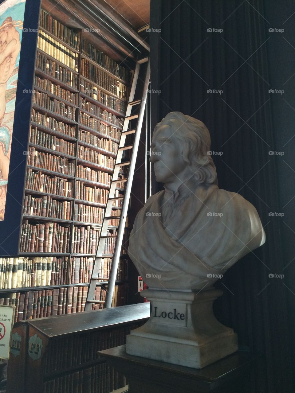 trinity College Dublin ireland, John Locke with old books