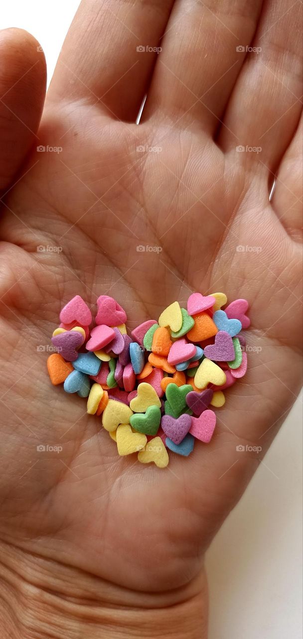 pride colour symbol hearts, love