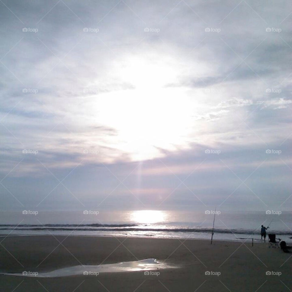 A beautiful sunrise on a South Carolina beach in the early fall