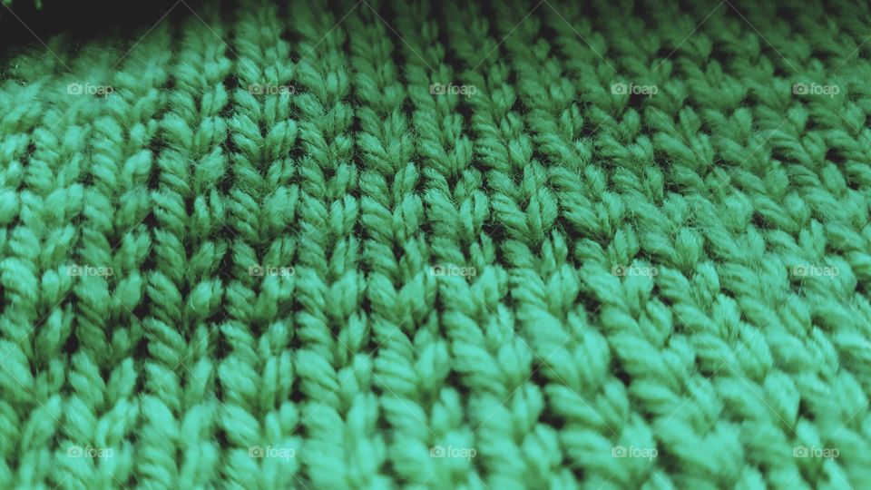 Green stockinette