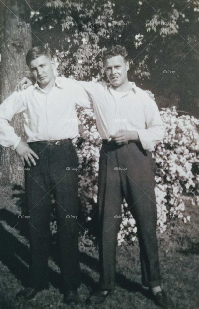 Two Handsome Dudes Father and Son 1946