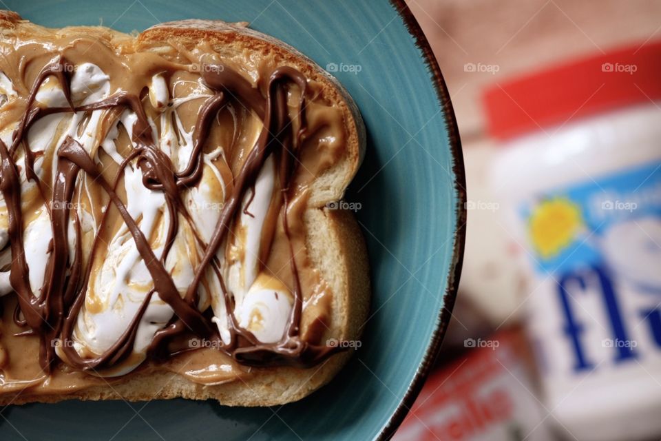 Nutella Marshmallow Fluff Sandwich, Dessert For A Meal, Sweet Treat, Delicious Sweets, Homemade, Creativity In The Kitchen 