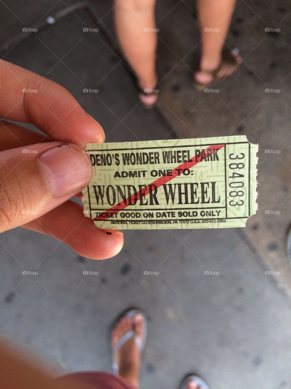 Coney Island Wonder Wheel ticket