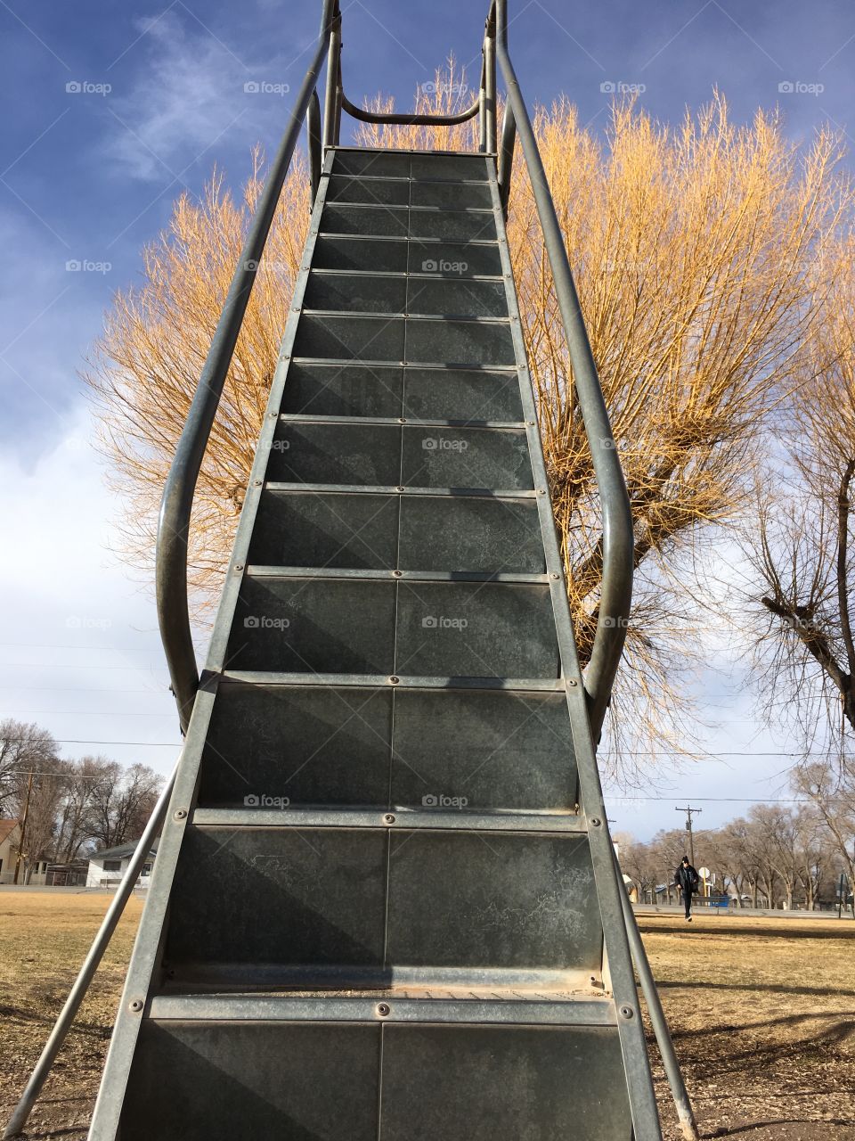 Old Metal Slide at the Playground. 