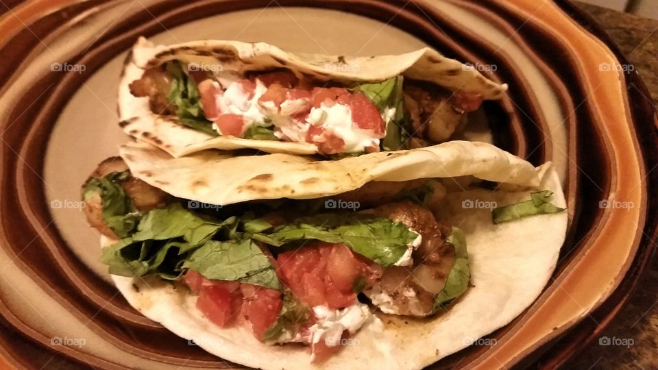 Shrimp Taco with Sour Cream