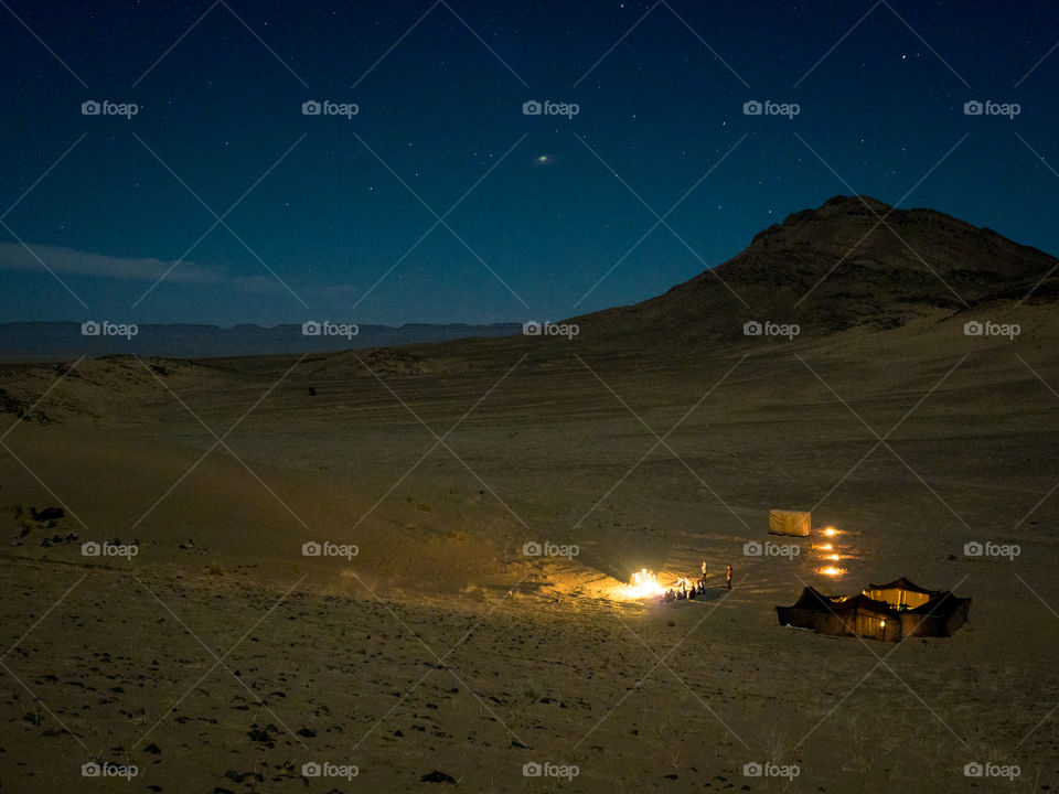 extreme night in desert 
Morocco happy time