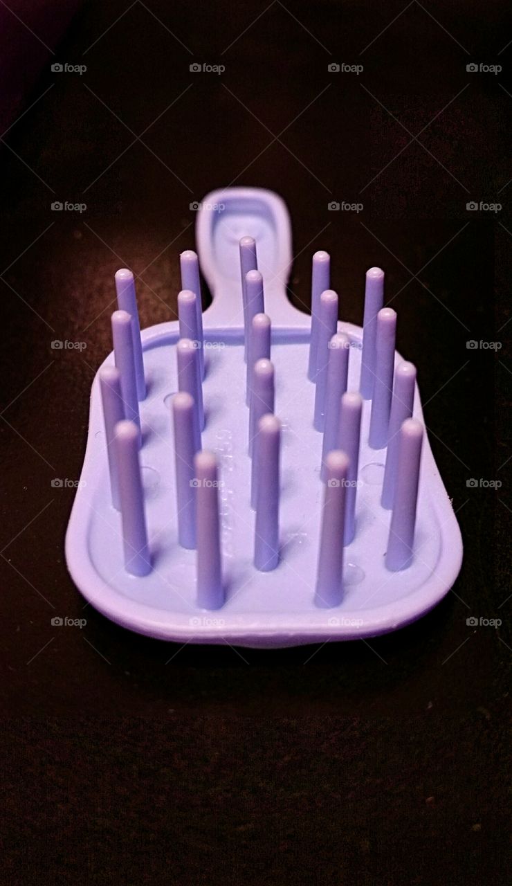 Purple Hair Brush Bristles!