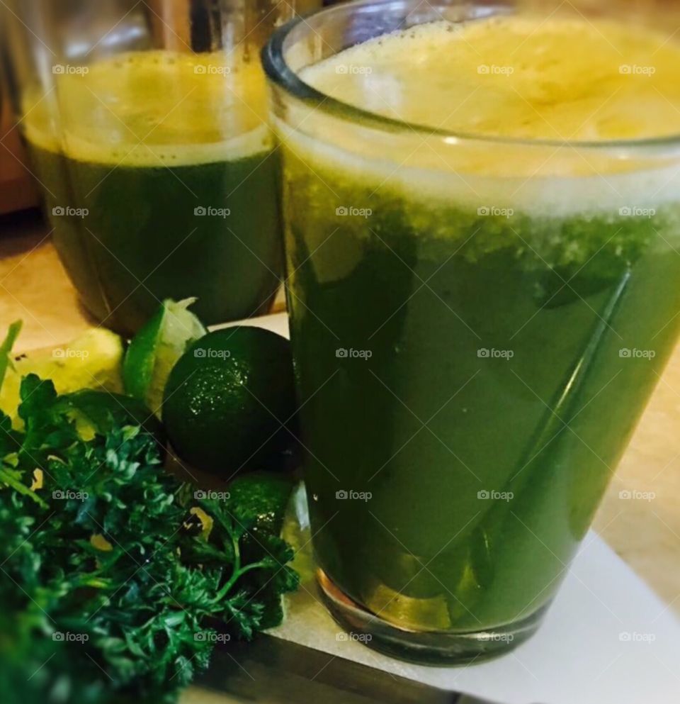 Parsley and lime juice 