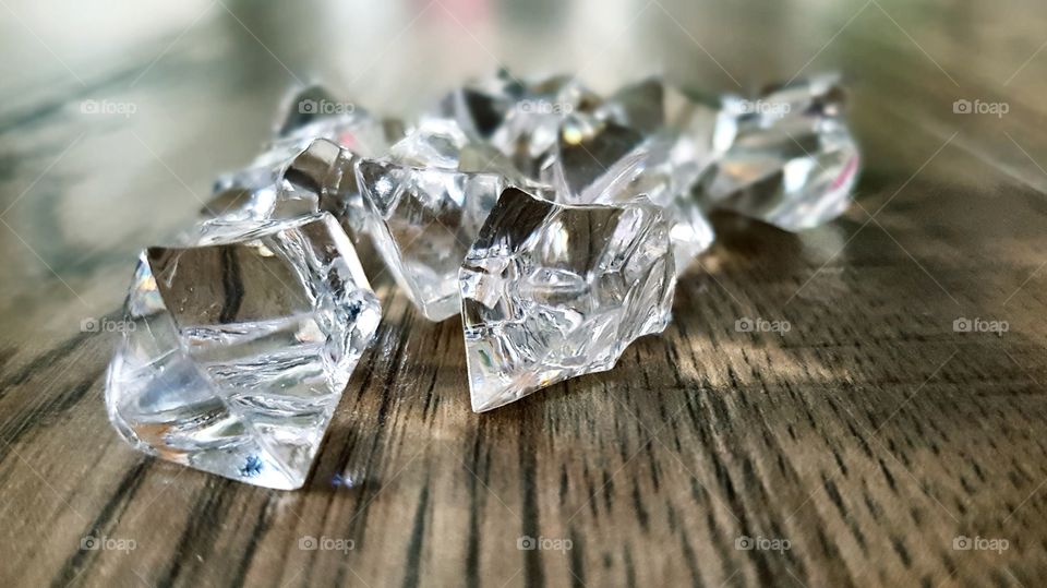 Close-up of white gemstones