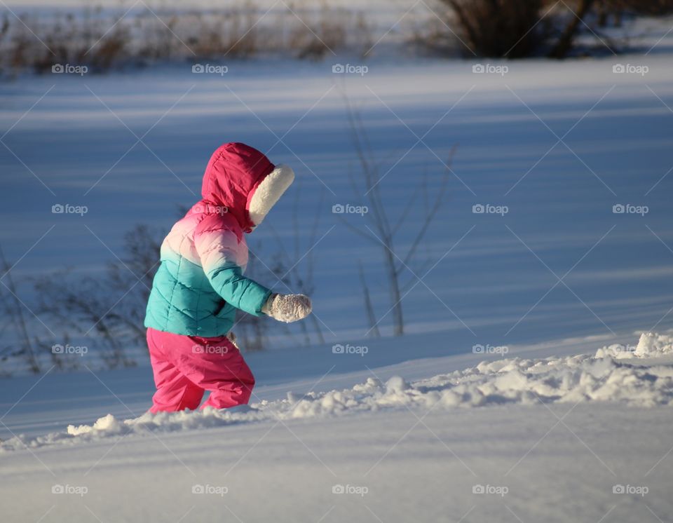 the struggle but fun walking on snow