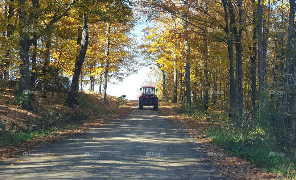 Pennsylvania Farmland. Driving down the road in rural Pennsylvania.