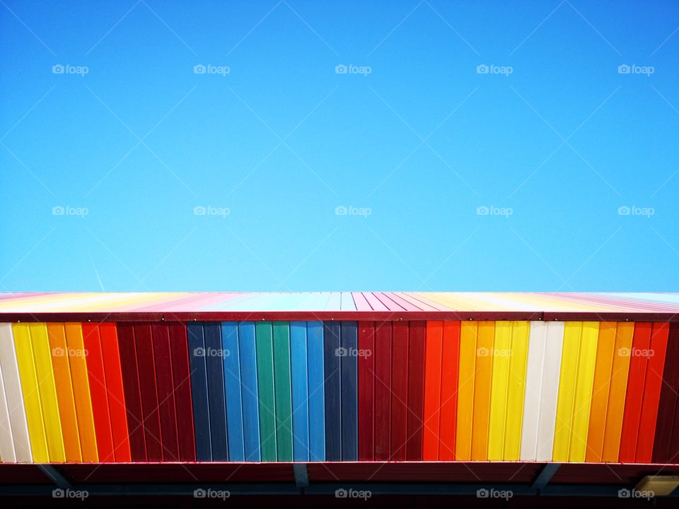 Different colors on the background of Blue sky