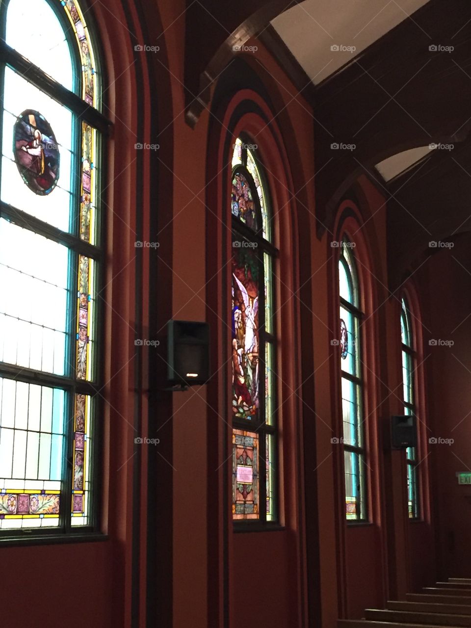 Historic Presbyterian leaded windows